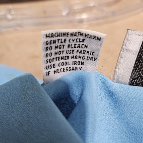 Josephine Shirt Womens 16 Blue Flutter Sleeve Button Up Vintage Style Bow Blouse - Picture 15 of 15